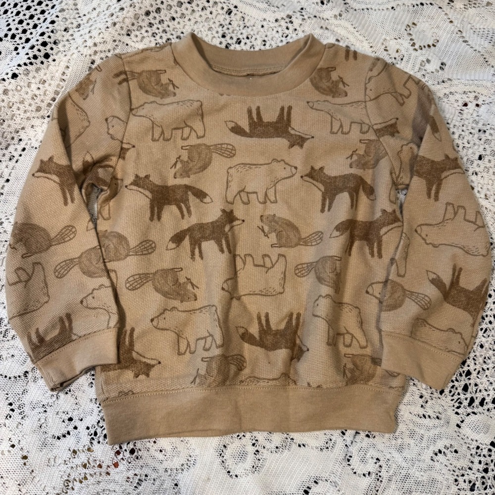 Carter's Child Of Mine Toddler Pullover Sweatshirt 24M Animal Print
